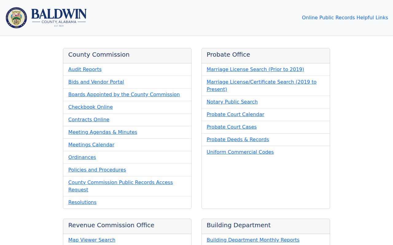 Baldwin County Open Baldwin public records search portal