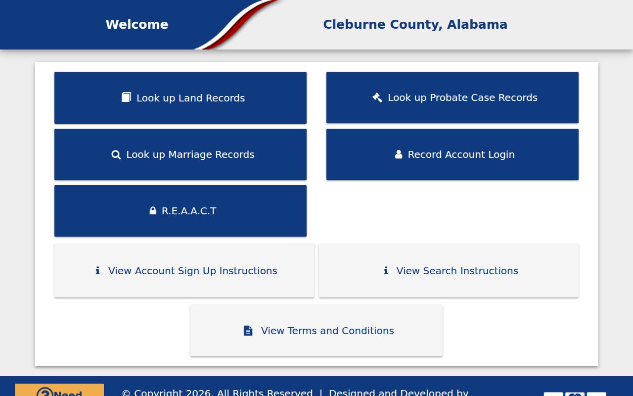 Cleburne County Probate Court Ingenuity online records portal