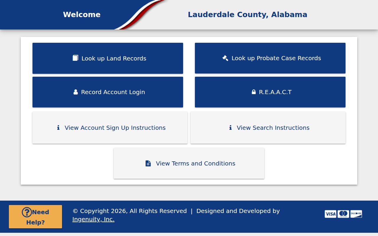 Lauderdale County Probate records search portal
