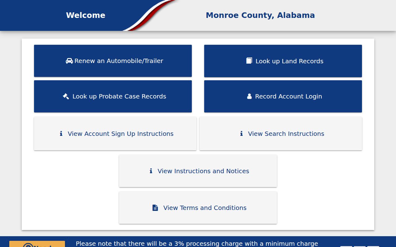 Monroe County Ingenuity probate records search portal