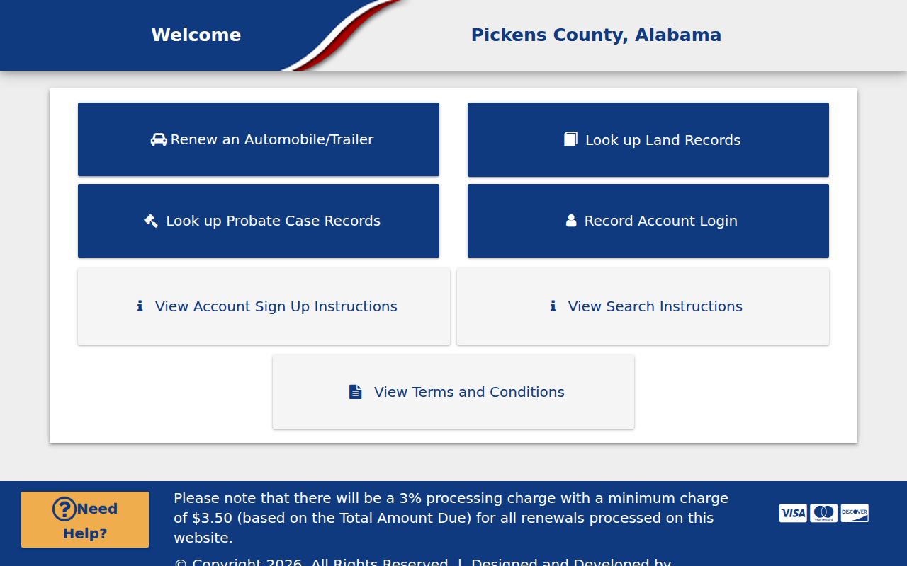 Pickens County Ingenuity probate records search portal