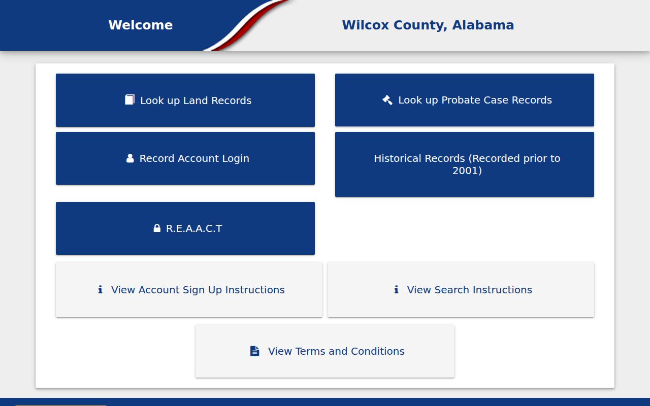 Wilcox County Ingenuity probate records search portal